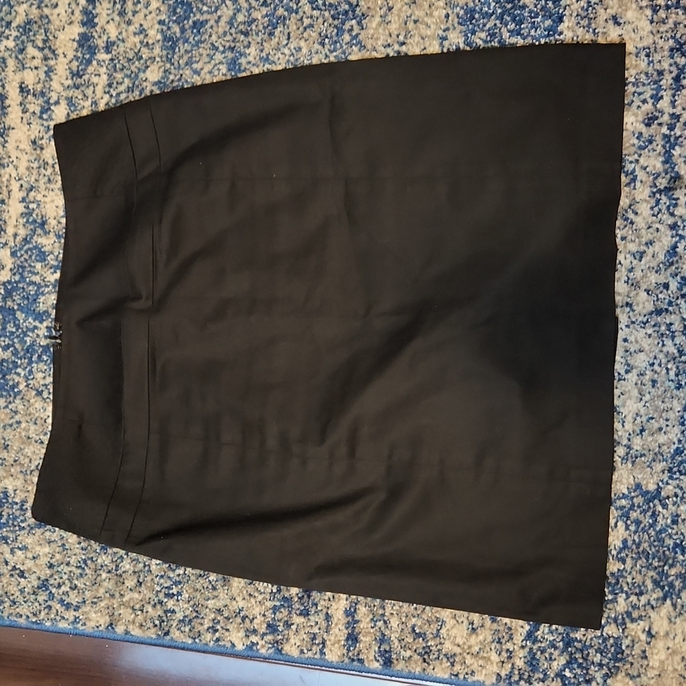 Black cotton pencil skirt